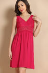 Zivame Lace N Mesh Babydoll - Raspberry Sorbet — thumbnail 5